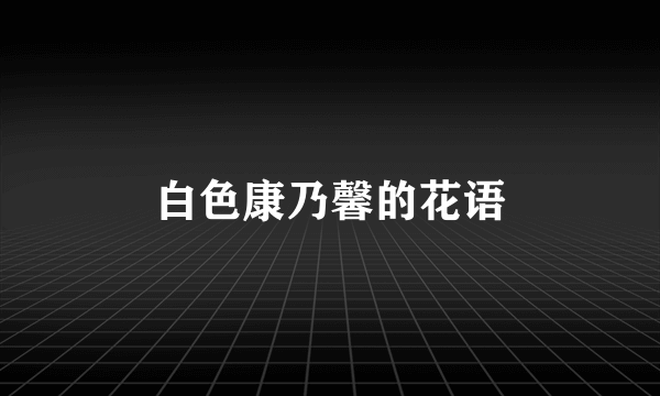 白色康乃馨的花语