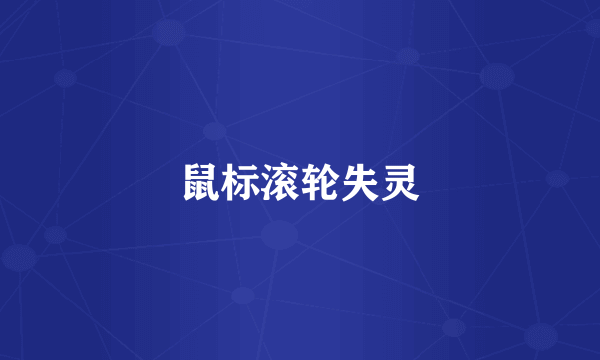 鼠标滚轮失灵