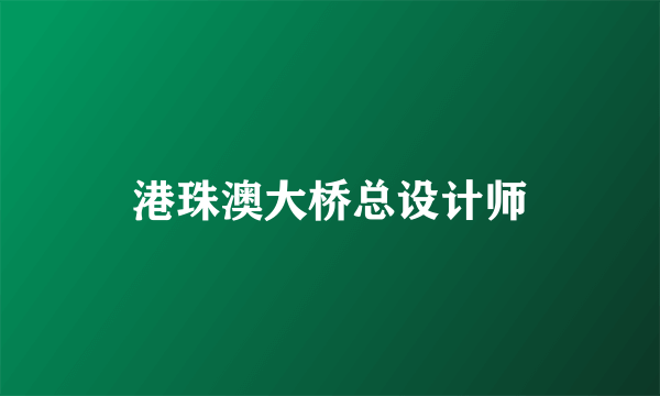 港珠澳大桥总设计师