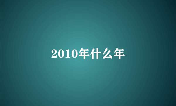 2010年什么年