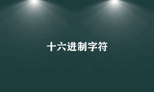 十六进制字符