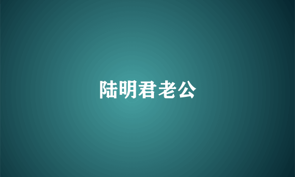 陆明君老公