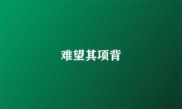 难望其项背