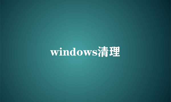 windows清理