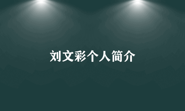 刘文彩个人简介