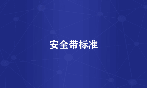 安全带标准