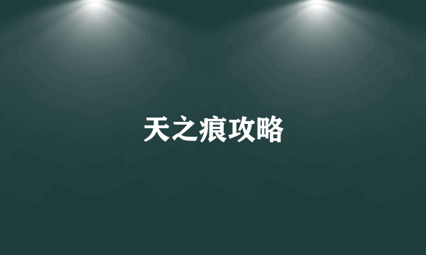 天之痕攻略