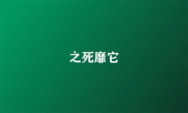 之死靡它