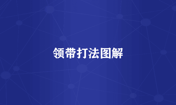 领带打法图解