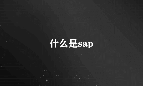 什么是sap