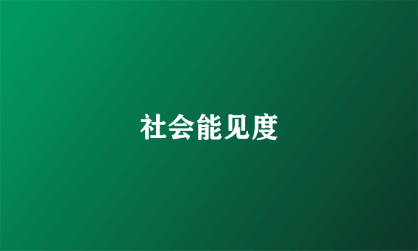 社会能见度