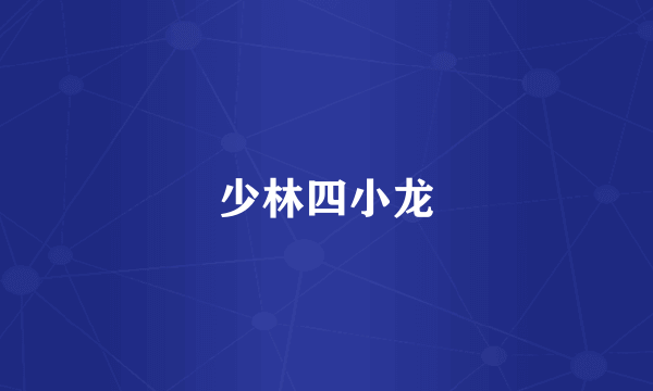 少林四小龙