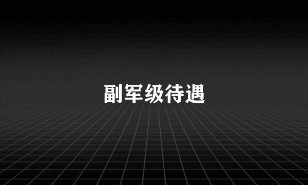 副军级待遇