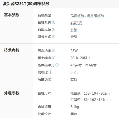 漫步者r231t09怎么样?