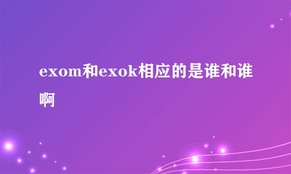 exom和exok相应的是谁和谁啊