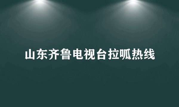 山东齐鲁电视台拉呱热线