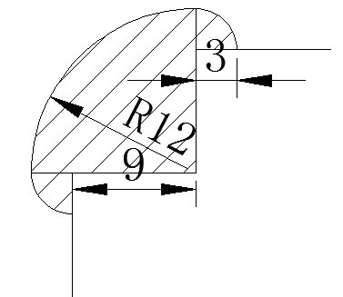 如图:一只狗被一根12米长的绳子拴在一建筑物的墙角上，这个建筑的平面图是边长为9米的等边三角形，