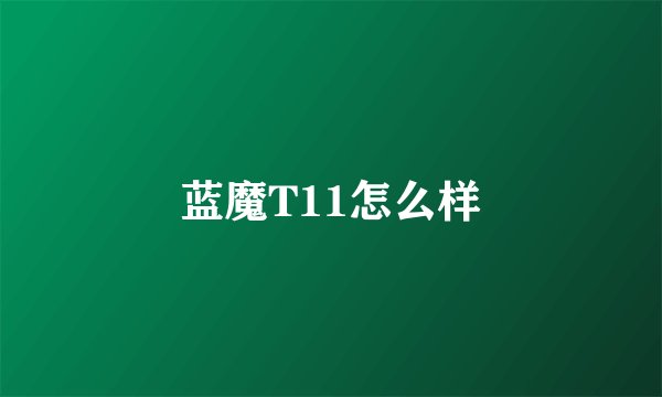蓝魔T11怎么样