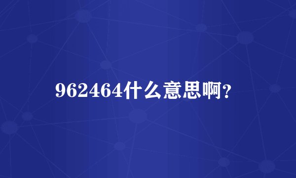 962464什么意思啊？