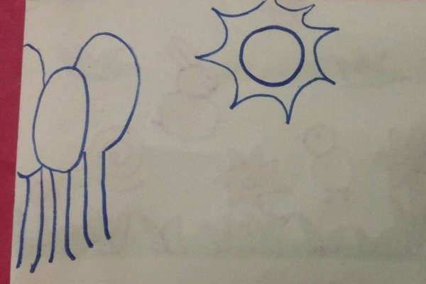 阳光下成长绘画作品