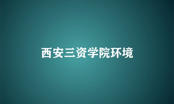 西安三资学院环境