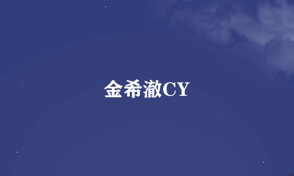 金希澈CY