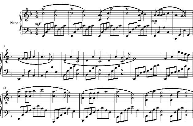 虫儿飞 钢琴谱简谱 速翻