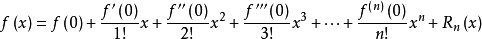 泰勒公式 麦克劳林展开式 是什么样子的