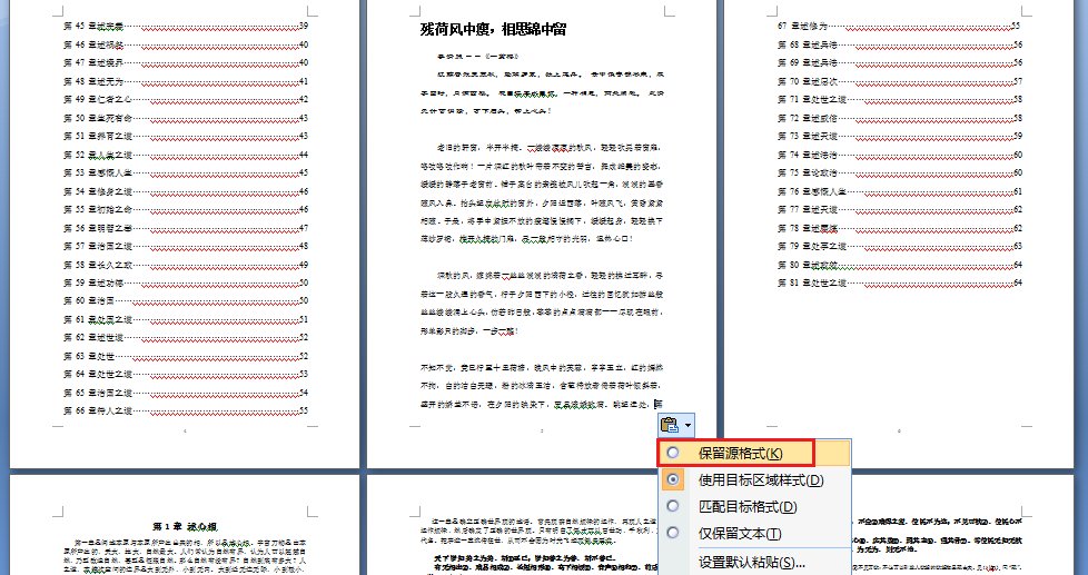 在word中如何复制整页内容到另一篇文档