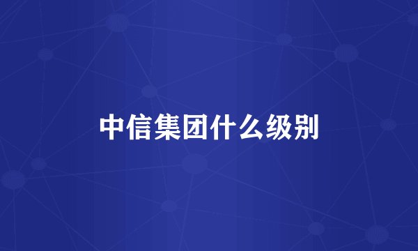 中信集团什么级别