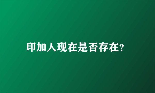 印加人现在是否存在？