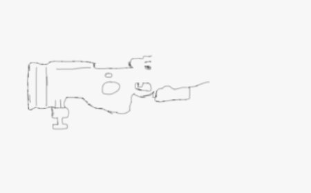 如何绘制阻击枪AWM的简笔画？