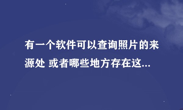 有一个软件可以查询照片的来源处 或者哪些地方存在这些照片 我记得软