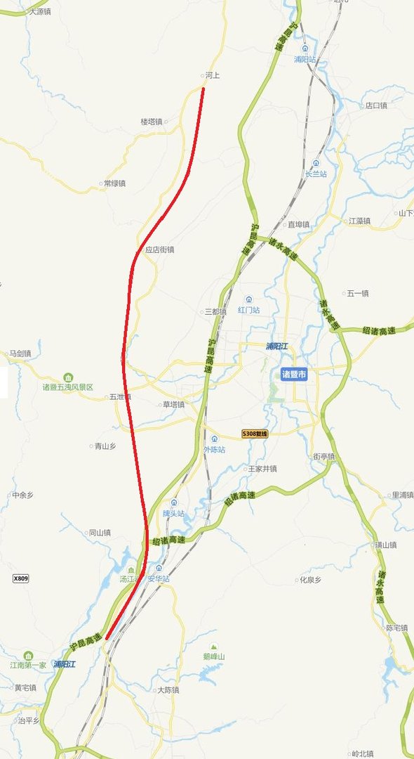 G235国道线诸暨段改建规划图有吗？