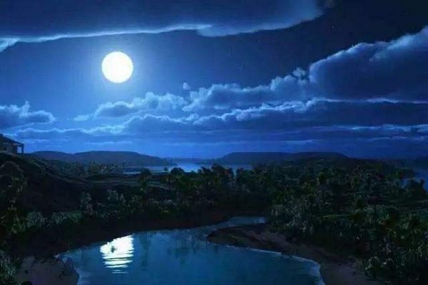 古朗月行古诗配画