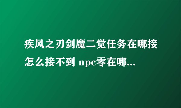 疾风之刃剑魔二觉任务在哪接怎么接不到 npc零在哪时空阁外传任务