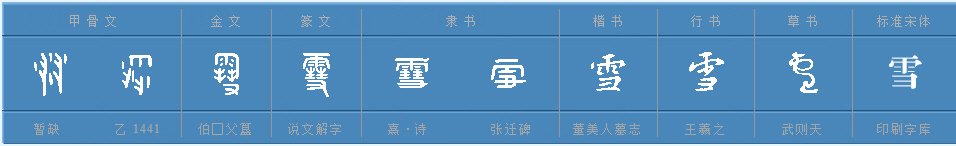 雪字古义
