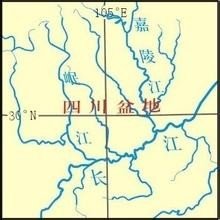 四川省河水流经地图