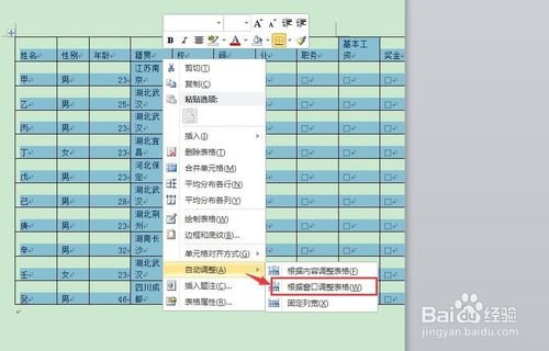 如何调整Word表格在一页