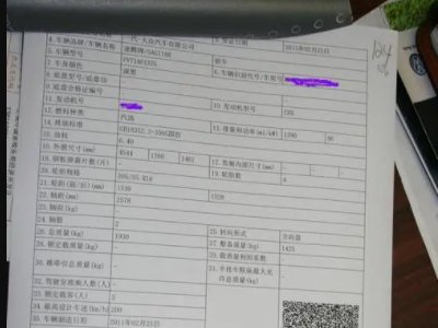 汽车合格证上有些什么内容