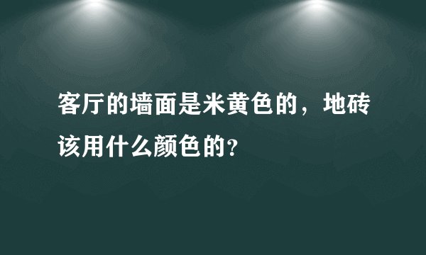 客厅的墙面是米黄色的，地砖该用什么颜色的？