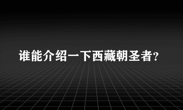 谁能介绍一下西藏朝圣者？