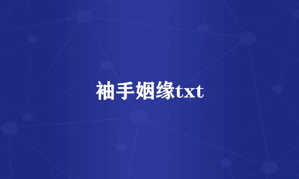袖手姻缘txt