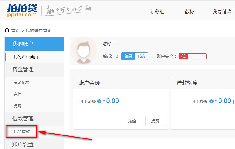 上海拍拍贷怎么进入官网还款
