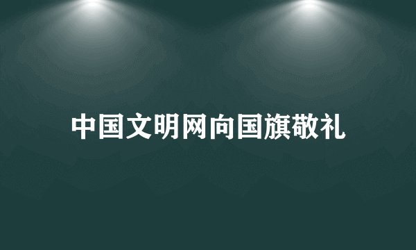 中国文明网向国旗敬礼