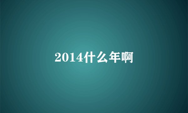 2014什么年啊