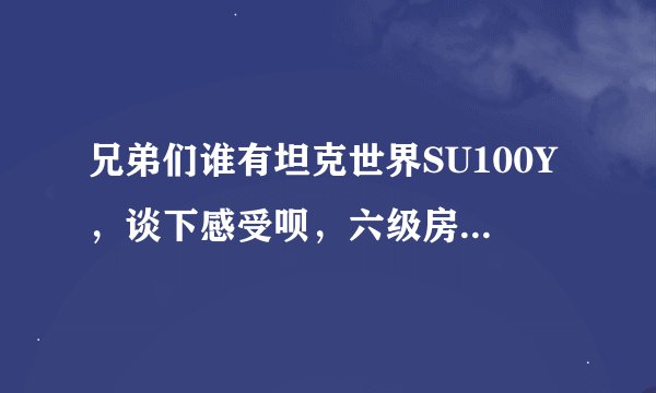 兄弟们谁有坦克世界SU100Y，谈下感受呗，六级房用HE炮弹效果如何，我玩