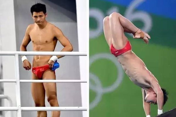 陈艾森为什么在跳水的时候总是勃起？