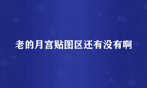 老的月宫贴图区还有没有啊