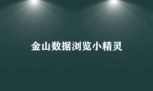 金山数据浏览小精灵